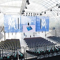 Glashalle - Galaaufbau anlässlich Jubiläum 850 Jahre Leipziger Messen